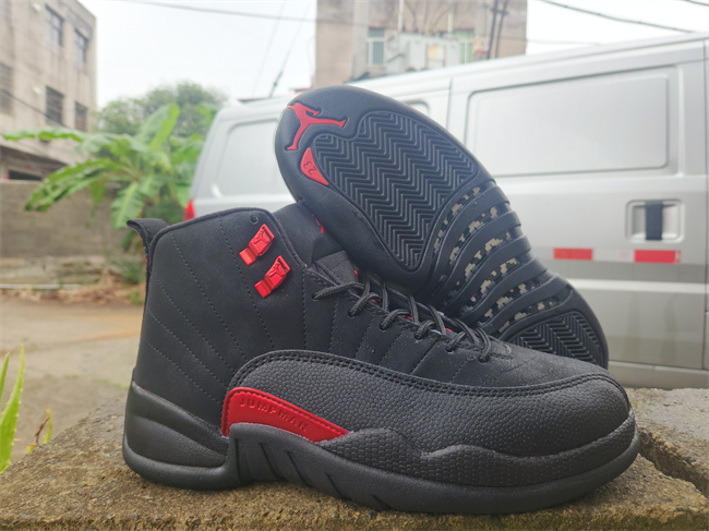 Men's Running Weapon Air Jordan 12 Black Shoes 061